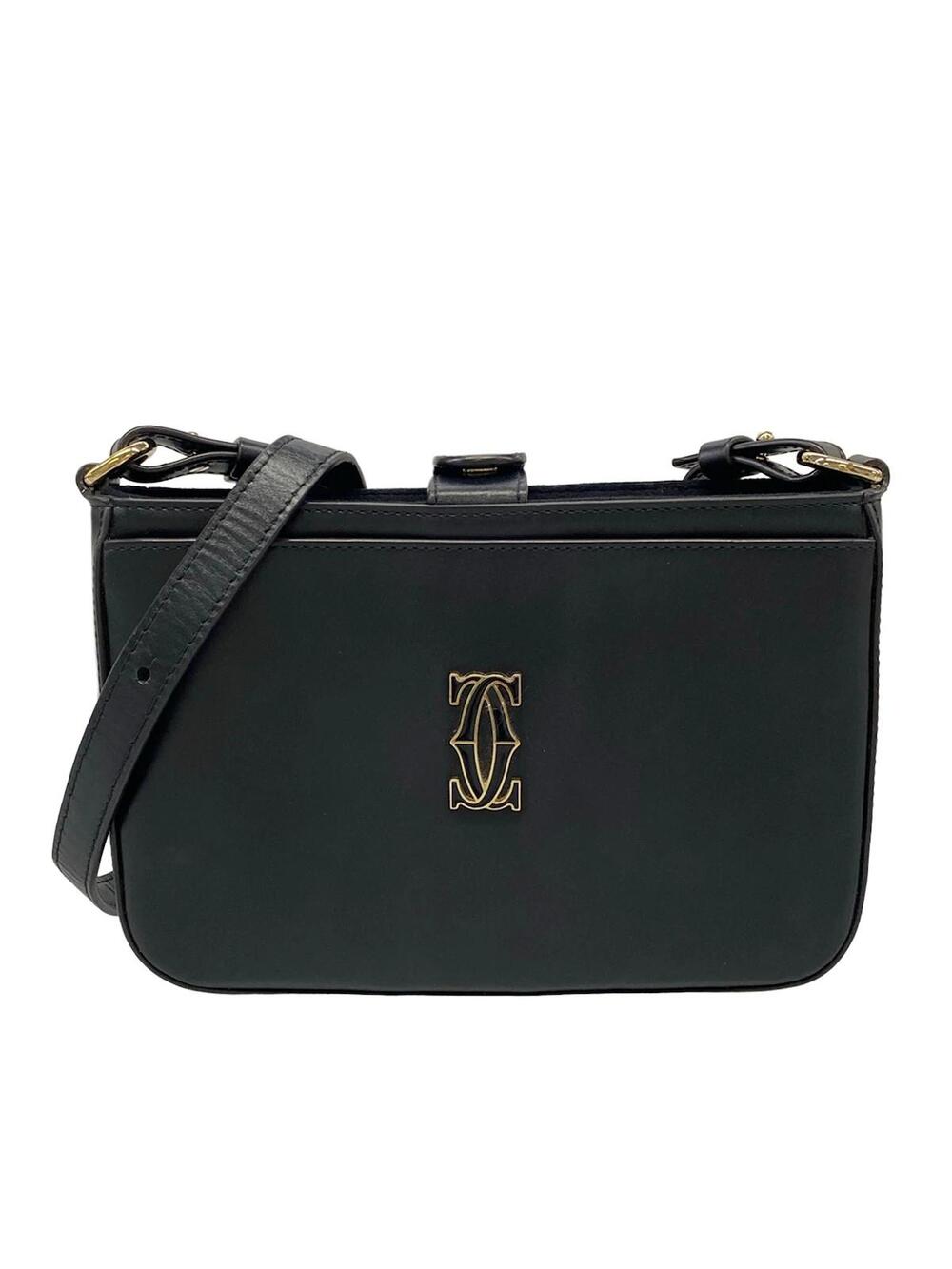 Cartier Black Leather Shoulder Bag #372646C89B